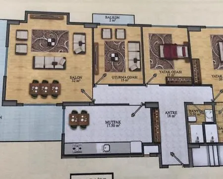 Luxusapartment 160 M2 Aydemir Park 1 Luxusanlage Zentral Mahmutlar 아파트 알란야